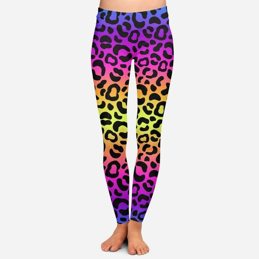 80s Leopard Lisa Frank Inspired: Custom Leggings